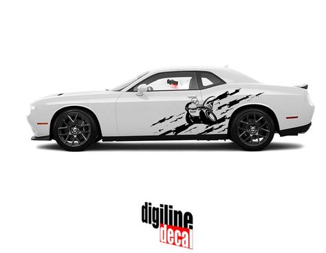 Scat Pack splash decals for Dodge Challenger or Charger Side Vinyl Decals Stickers Car Parts Decor, Shop Car, Scat Pack, Smooth Edges, I Design, Car Shop, Custom Decals, Dodge Challenger, Precision Cut