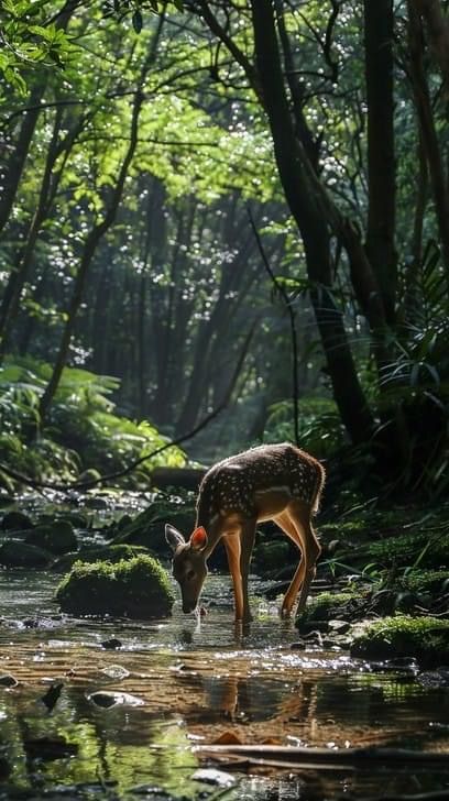 Forest Animals Aesthetic, Deer Wallpaper Aesthetic, Earth Magic Aesthetic, Mane Wolf, Fawn Aesthetic, Deer In Woods, Animals In Nature, Majestic Deer, Forest Wildlife