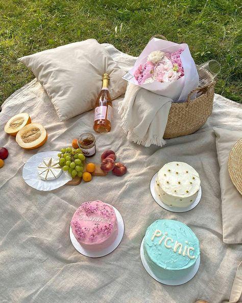 Picnic Outfits Aesthetic, Birthday Beach Picnic, Handmade Cards For Friends, Picnic Aesthetics, Charcuterie Picnic, Bday Picnic, Food Display Table, French Picnic, Picnic Cake