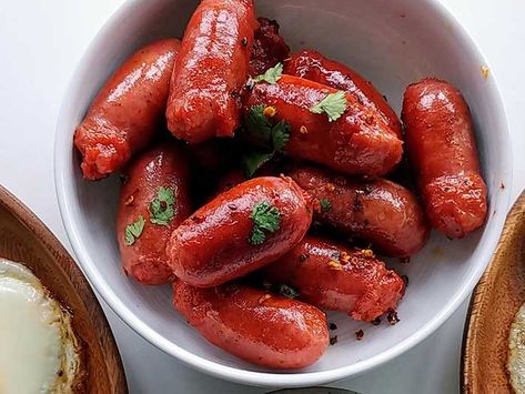 Fish Sausage Recipe, Longanisa Recipe, Filipino Sausage, Best Stuffed Pepper Recipe, Filipino Breakfast, Ground Beef And Cabbage, Cocktail Sausages, Fried Sausage, Easy To Make Appetizers