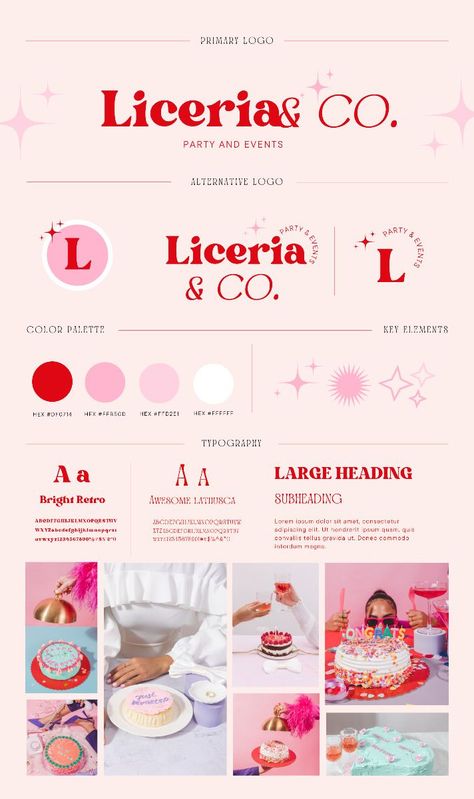 Liceria & Co Event Management Agency Logo | Party Agency Logo | Event Organziation Logo designchallenge #logoinspo #logodesinger. Event Management Logo, Event Planning Business Logo, Canva Presentation, Brand Board Design, Logo Event, Management Logo, Agency Logo, Social Media Kit, Fashion Logo Branding