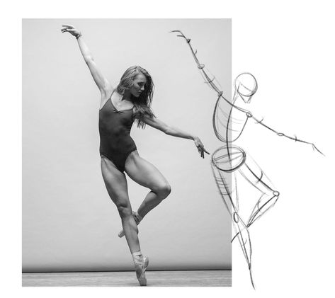 Ballet Figure Drawing, Drawing Reference Poses Ballet, Ballet Poses Drawing, Balerina Drawing Poses, Ballet Sketch Poses, Ballet Gesture Drawing, Model Vivant, Dancing Poses Drawing, Figure Drawing Tutorial