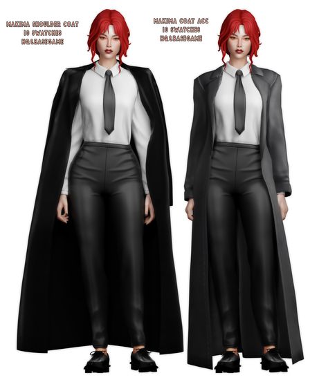 Makima Outfit, Sims 4 Tsr Cc, Swat Outfit, Dazai Cosplay, Sims 4 Jobs, Sims 4 Looks, Detective Outfit, Mafia Anime, Sims Design