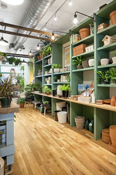 Plants Store Design, Plants Shop Design, Plant Store Design, Hanging Baskets For Shade, Retro Plant Shop, Decor Store Design, Plant Store Ideas, Plant Shop Ideas, Plants Store