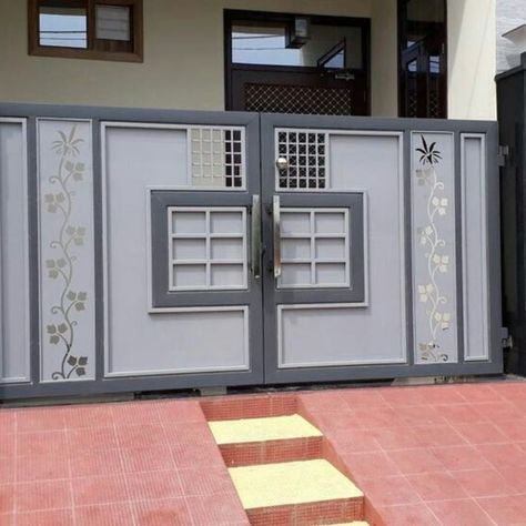 Compound Wall Gate Design Kerala, Main Gate Design Entrance Iron Doors In India, Compound Gate Design, Modern Front Gate Design, Compound Wall Gate Design, New Gate Design, Latest Main Gate Designs, Latest Gate Design, Iron Main Gate Design