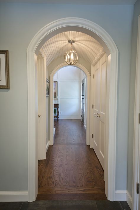 Arched Hallway Ceiling, Barrel Vault Hallway, Archway In Hallway, Barrel Vault Ceiling Hallway, Barrel Ceiling Hallway, Vaulted Ceiling Hallway, Barrel Ceiling Foyer, Barrel Ceiling Ideas, Barrel Hallway