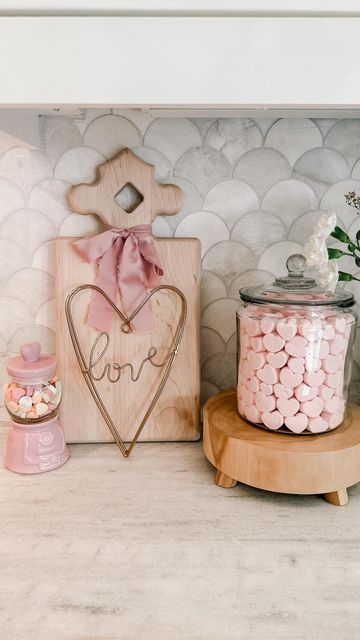 Pastel Valentines Day Decor, Valentine House Decor, Modern Valentines Day Decor, Kitchen Valentines Day Decor, Valentine Shelf Decor, Valentines Farmhouse Decor, Mid Century Modern Valentines Decor, Minimal Valentines Decor, Valentine Kitchen Decor Ideas