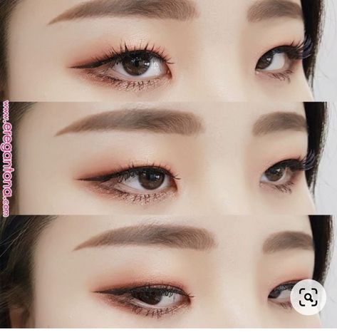 Makeup Ala Korea, Makeup Asia, Eye Makeup Glitter, Monolid Eye Makeup, Monolid Eyes, Monolid Makeup, Hooded Eyelids, Korean Makeup Look, Best Drugstore Makeup