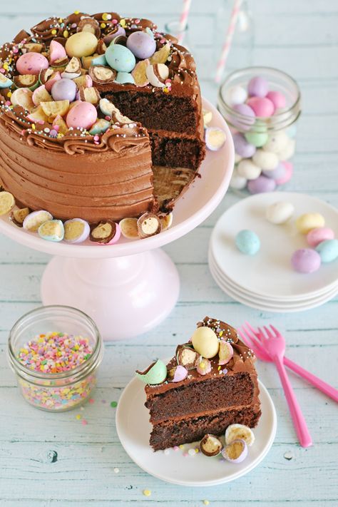 Chocolate Malt Cake - Glorious Treats Chocolate Malt Cake, Easter Cake Easy, Easter Cake Recipes, Perfect Chocolate Cake, Dessert Parfait, Easter Sweets, Easter Desserts Recipes, Chocolate Malt, Kid Desserts