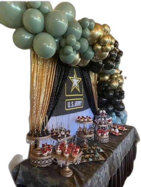 Army Promotion Party, Army Retirement Party Decorations, Army Decorations, Military Retirement Party Decorations, Military Retirement Party, Army Retirement, Army Decor, Military Retirement, Retirement Party