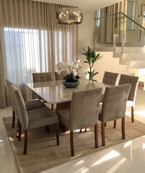 Dining Room Contemporary, Dinning Room Design, Dining Room Table Decor, Small Kitchens, Elegant Living Room, The Dining Room, Elegant Living, Decor Home Living Room, Living Room Decor Apartment