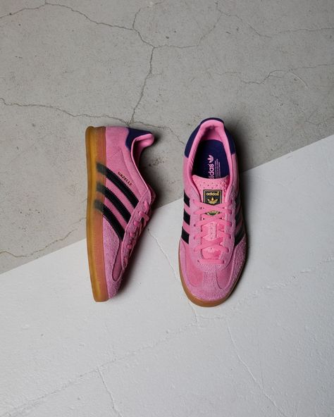 Like a dazzling dash of ruby light, the pink suede Gazelle Indoor from adidas Originals is a certified head-turner. Get yourself some authentic terrace good looks with our limited restock, available now at the link in bio. Shoe Trends, Popular Sports, Pink Suede, Best Sneakers, Prada Shoes, Girls Best Friend, The Pink, Trending Shoes, Copenhagen