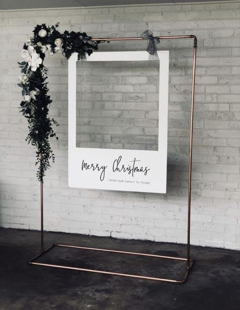 Trendy Wedding Ideas, Wedding Ideas Diy, Diy Fotokabine, Diy Christmas Photo, Christmas Photo Booth Backdrop, Photo Booth Backdrop Wedding, Christmas Party Photo, Booth Backdrops, Boda Diy