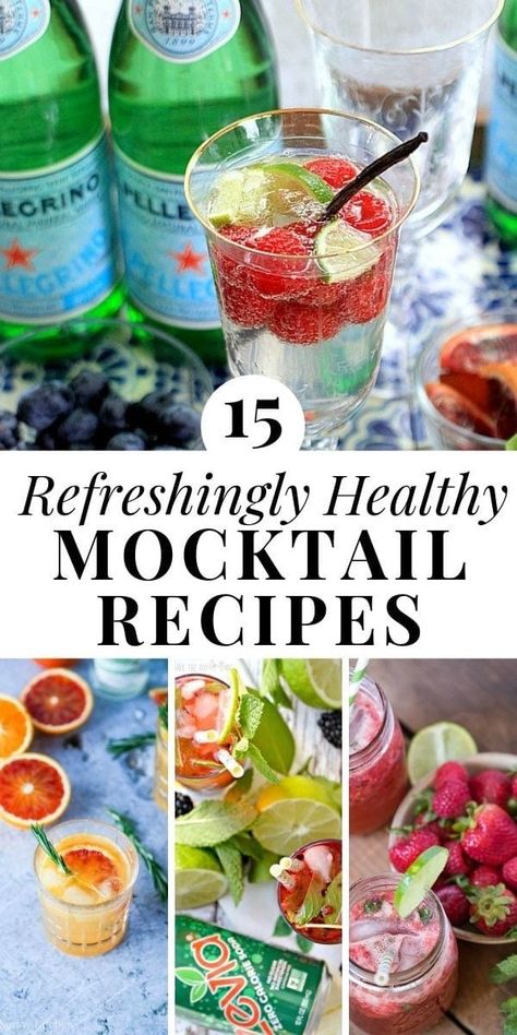 Non Alcoholic Drinks Healthy, Best Mocktail, Healthy Mocktail, Best Non Alcoholic Drinks, Mocktail Drinks, Healthy Cocktails, Alcohol Free Drinks, Low Calorie Drinks, Mocktail Recipes