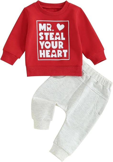 Amazon.com: Lucikamy Toddler Baby Boy Girl Valentines Day Outfits Letter Print Sweatshirt Shirt + Jogger Pants Set Infant Spring Clothes: Clothing, Shoes & Jewelry Toddler Baby Boy, Clothes Set, Day Outfit, Letter Print, Valentine's Day, Fall Winter, Long Sleeve, Pants