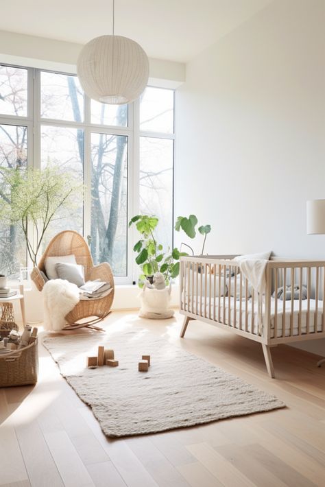 Neutral Minimalist Nursery Ideas, Minimal Neutral Nursery, Minimalist Nursery Ideas Gender Neutral, Minimal Nursery Ideas, Japandi Nursery, Zen Nursery Ideas, Minimal Baby Room, Zen Nursery, Minimalist Nursery Ideas