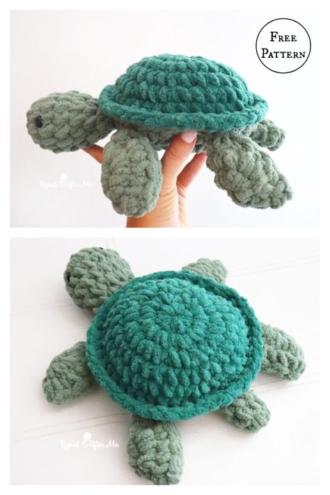 Sea Turtle Amigurumi Free Crochet Pattern Sea Turtle Knitting Pattern, Crochet Sea Turtle Pillow Pattern Free, Easy Turtle Crochet Pattern Free, Crochet Sea Slug Pattern Free, Turtle Shell Crochet Pattern, Turtle Plush Pattern, Crocheted Sea Creatures, Giant Sea Turtle Crochet Pattern Free, Crochet Turtle Shell