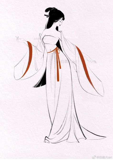 Frost Illustration, Chinese Traditional Drawing, Hanfu Drawing, Geisha Drawing, Hanfu Art, Chinese Drawings, Japanese Drawings, Japon Illustration, Getting A Tattoo