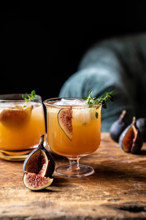 Fig Dark and Stormy | halfbakedharvest.con #fall #autumn #drinks #cocktails Soup Potluck, Cheers Quotes, Tuscan Dinner, Drinks Com Vodka, Autumn Drinks, Winter Cocktails Recipes, Dark And Stormy, Dark N Stormy, Rum Cocktails