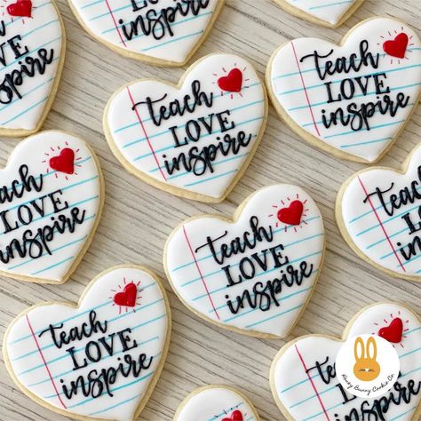 Teacher Iced Cookies, Teacher Thank You Cookies Decorated, Teacher Themed Cookies, Cookies For Teachers Appreciation, Teacher Appreciation Royal Icing Cookies, Teachers Appreciation Cookies, Teacher Cookies Appreciation, Teacher Thank You Cookies, Teacher Appreciation Cookies Decorated