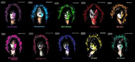 Kiss Band Makeup, Kizz Band, Band Makeup, Bruce Kulick, Kiss Costume, Band Kiss, Kiss Members, Eric Carr, Rock N Roll Art