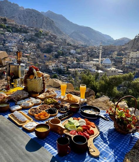 Special Kurdish breakfast on the top of Akrê mountain in sunny spring day Kurdish Breakfast, Kurdish Food, Culture Day, On The Top, Spring Day, Breakfast Ideas, The Top, Ethnic Recipes, Quick Saves