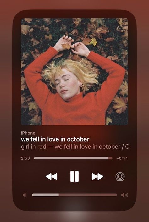 Music Fall Aesthetic, October Crafts, Girl In Red, Fall Planters, Fall Senior Pictures, Im Falling In Love, Fall Wedding Centerpieces, Pretty When You Cry, Me Too Lyrics