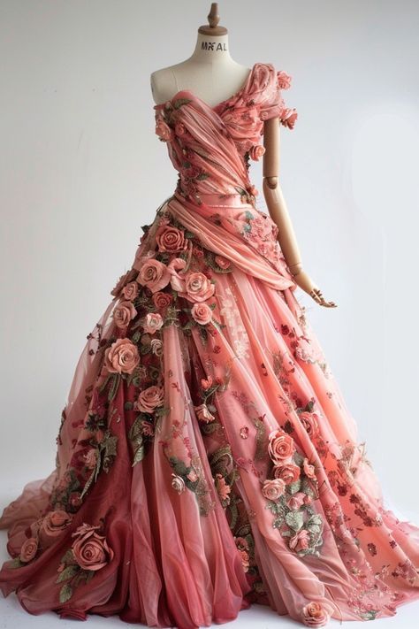 Butterfly Theme Dress, Mystical Dresses, Garden Fashion, Floral Long Dress, Dreamy Gowns, Fantasy Dresses, Fantasy Gowns, Fairytale Dress, Fantasy Dress