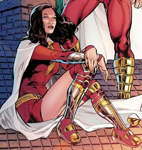 Mary Marvel Dc Comics, Mary Shazam, Mary Marvel, Captain Marvel Shazam, Dc Women, Justice Society, Comic Book Art Style, Superhero Villains, Book Artwork