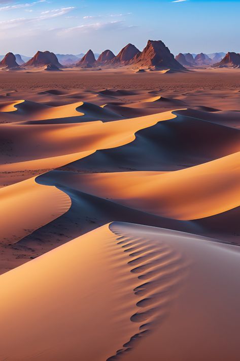 Desert Dunes Illustration, Sandy Desert Aesthetic, Sand Dunes Photography, Sand Dune Painting, Sand Dunes Aesthetic, Desert Reference, Sand Dunes Painting, Sand Images, Dunes Photography