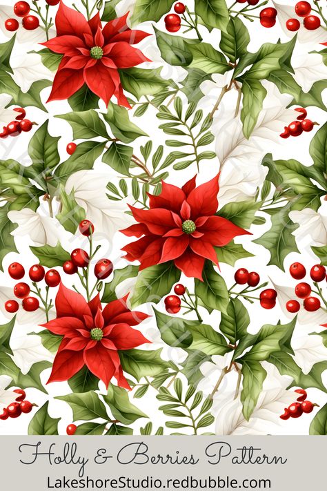 Christmas holiday season is almost here. This holly and berries, and poinsettia flower pattern is available on many home decor, accessory and stationery products. Click on the link to for more items. Paper Poinsettia, At Home Decor, Holly And Berries, Flower Christmas, Stationery Products, Poinsettia Flower, Holly Berries, Christmas Party Invitations, Diy Holiday Decor