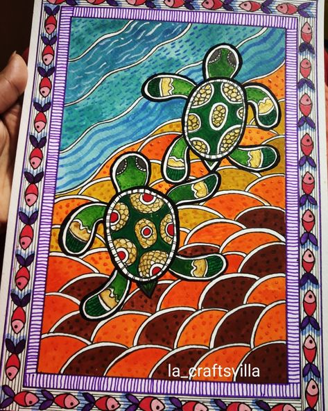 Subscribe my channel for video tutorial Gauche Painting, Painting Step By Step, India Painting, Colour Painting, Painting For Beginners, Madhubani Art, Madhubani Painting, Fashion Designing, Book Marks