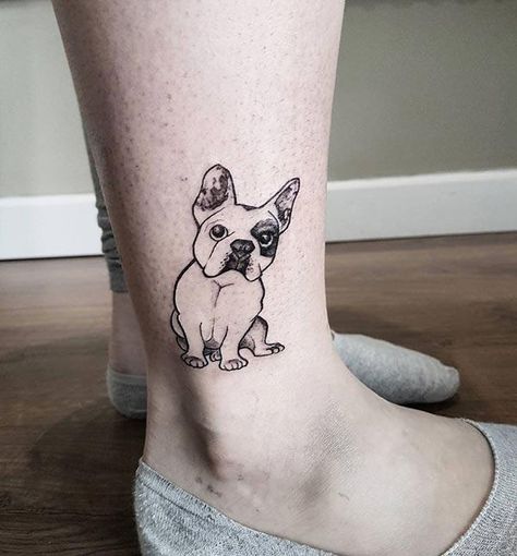 Dog Tattoos For Women, French Bulldog Drawing, Pet Tattoos, French Bulldog Tattoo, Bulldog Tattoo, French Tattoo, Dog Lover Jewelry, Bulldog Francese, Lotus Tattoo