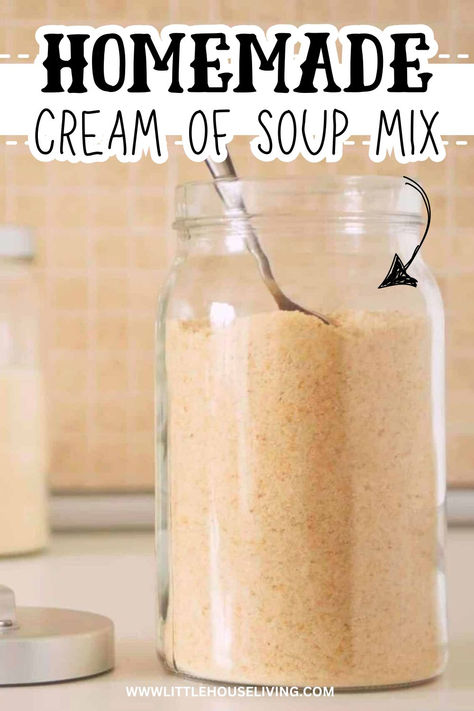 Simplify your cooking with this homemade cream of soup mix! Perfect for creating a quick base for casseroles, soups, and sauces, this versatile mix is made from basic pantry ingredients. Avoid the additives and preservatives in store-bought versions and enjoy a fresh, customizable option. Ideal for busy kitchens, this mix is both easy to make and store for future use. Diy Cream Soup Base, Homemade Cream Of Mushroom Soup Powder, Homemade Cream Of Soup Base, Cream Of Soup Substitute, Cream Of Mushroom Soup Mix Recipe, Cream Of Anything Soup Base, Cream Of Anything Soup Mix Homemade, Diy Cream Of Mushroom Soup, Cream Of Soup Base