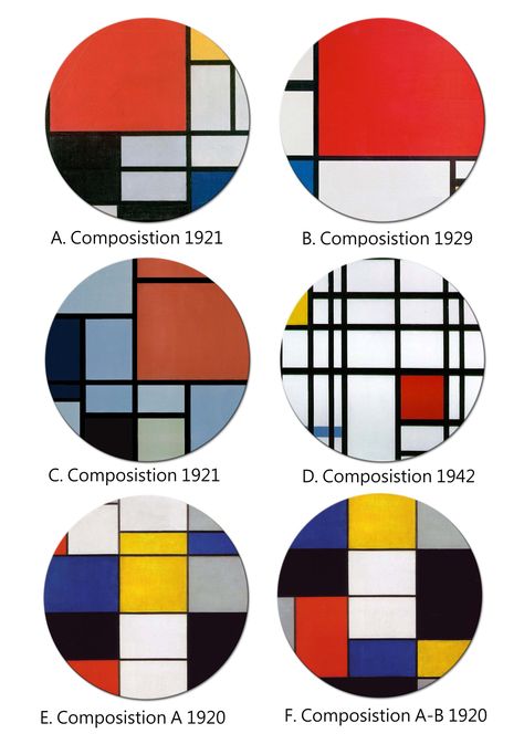 "These famous Piet Mondrian painting placemats are sturdy and flexible with unique basket texture to the touch for easy prepartion and storage. The wedge placemats are customized to fit your round table. please specify you table size on the \"Note to seller\" so we can make the curve of the placemats matching to the curve of your table. These are composite placemats , the picture perfect printed polyester are laminated and on sturdy woven vinyl (not soft mouse pad neoprene) with non-toxic resin Mondrian Painting, Piet Mondrian Painting, Basket Texture, Placemats For Round Table, 1970s Tv Shows, Garden Mural, Art Theory, Round Tables, Piet Mondrian