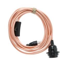 Standard Plug-In Pendant Light Cord Set - Polished Copper (227) Over Head Lighting, Pendant Light Cord, Hide Cords, Pendant Light Kit, Plug In Pendant Light, Cord Set, Swag Light, Copper Rose, Outdoor Solar Lights