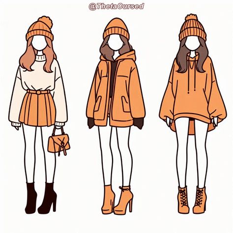 Drawing Winter Clothes, Winter Clothes Drawing Reference, Winter Outfits Drawing, Winter Clothes Drawing, Outfits For The Winter, Clothes Drawing, Bold Outfits, Character Making, Winter Outfits Aesthetic