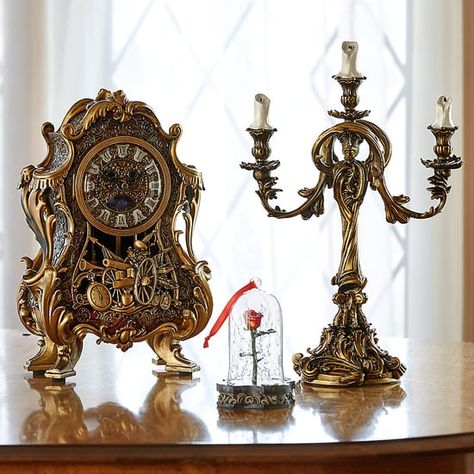 The Full Set Beauty And The Beast Clock, Cogsworth And Lumiere, Cogsworth Clock, Beauty And The Beast Bedroom, Casa Disney, Deco Disney, Beauty And Beast Wedding, Disney Room Decor, Tema Disney