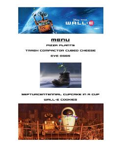 Reel Fancy Dinners: WALL-E Dinner: Anniversary Edition! Disney Movie Night Snacks, Disney Movie Night Menu, Disney Themed Movie Night, Disney Movie Night Food, Wall E Movie, Disney Movie Night Dinner, Movie Night Dinner, Movie Night Theme, Movie Night For Kids