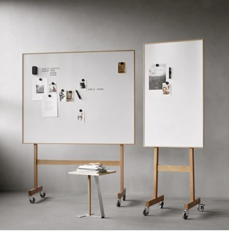 Whiteboard Stand, Wood Mobile, Mobile Whiteboard, Office Whiteboard, Work Space Decor, Studio Spaces, Writing Boards, Dream Office, Workspace Design