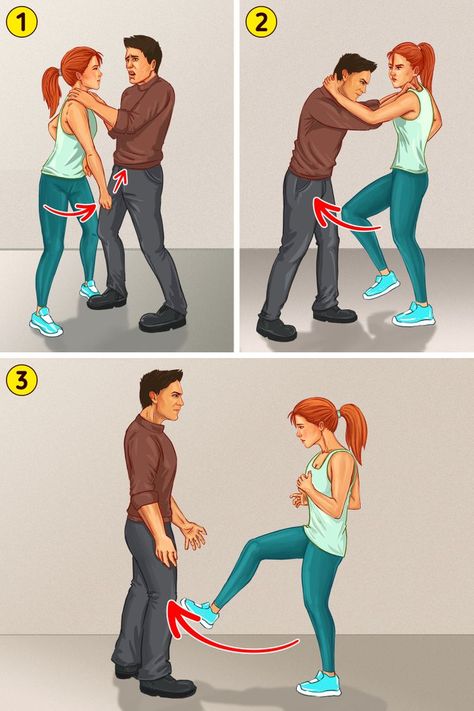 How to Protect Yourself: 8 Self-Defense Techniques Self Defence Training, Self Defense Moves, Self Defense Women, Self Defense Martial Arts, Self Defence, Self Defense Tips, Survival Skills Life Hacks, Self Defense Techniques, Martial Arts Techniques