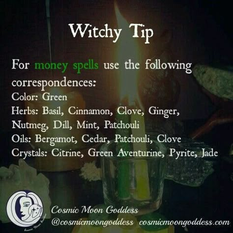 Tip Money, Powerful Money Spells, Money Spells That Work, Wiccan Witch, Magick Spells, Eclectic Witch, Witchcraft Spell Books, Witch Spell, Herbal Magic