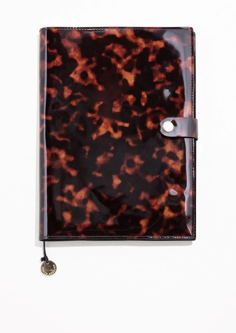 & Other Stories image 1 of Leather A5 Notebook Cover in Tortoiseshell Leather & Other Stories, Notebook Aesthetic, A5 Notebook Cover, Aesthetic Notebook, Accessory Inspo, Lexington Home, Cover Style, A5 Notebook, Leather Notebook