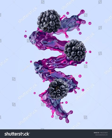 Fresh blackberry juice, smoothie or jam splash swirl with juicy blackberries. Tasty berry juice splashing, blackberry juice isolated. Liquid healthy food or detox drink fruit design. Clipping path. 3D images illustration Blackberry Juice, Photoshop Poster Design, Summer Instagram Pictures, Fruit Splash, Bar Image, Adobe Photoshop Design, Blueberry Juice, Berry Juice, Graphic Design Ads