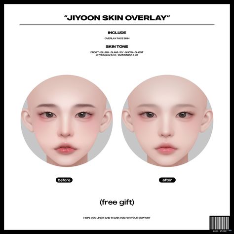 Jiyoon Face Overlay August 2024 Gift by aeoo Eye Bag Cc Sims 4, Sims4 Cc Face Details Male, Sims Cc Presets Eyes, Sims 4 Mod Face, The Sims 4 Face Overlay, Skin Sims4 Cc, Sims 4 Eye Presets Asian, Sims 4 Cc Skin Overlays Korean, Second Life Face