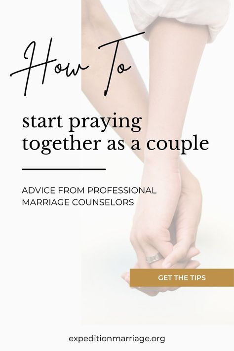 One of the best ways to divorce-proof your marriage is by becoming a couple who prays together. Research shows that couples who pray daily together only have a 1% divorce rate. With those stats why would anyone not want to become a couple who prays together? A couple who prays together is inviting God into their marriage. When you pause together to pray you are trusting that He knows what is best and agreeing that you both want that. How To Not Get A Divorce | Marriage Advice Praying As A Couple, Pray Together Couple, Praying Together Couple, Prayers For Couples To Pray Together, Couples Praying Together, When To Get Married, Marriage Expectations, Prayer Before Sleep, Couples Prayer