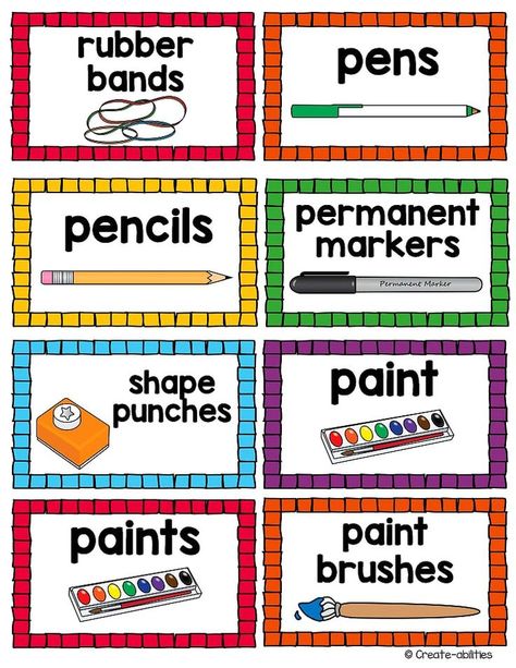 Classroom Supply Labels Editable 4D4 Kindy Classroom, School Supplies Clipart, Classroom Supply Labels, Virgo Style, Classroom Organization Labels, Classroom Supplies Labels, Classroom Helpers, Classroom Charts, Environmental Print