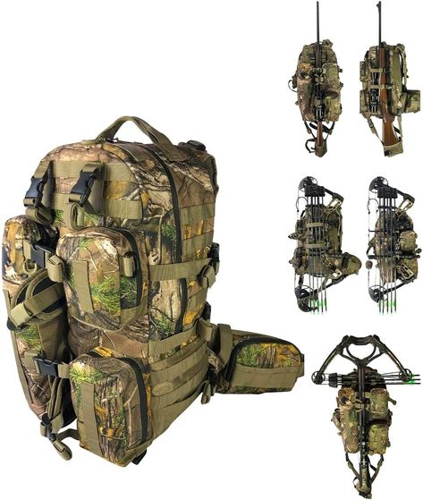 FIELDCRAFT Hunting Backpack Daypack for Rifles, Bows, Crossbows, Muzzleloader, Hunting, Hiking, Archery, Blackpowder, Outdoors Expeditionary Alpha Pack

Large main compartment with internal organizers and hydration bladder sleeve. Free with purchase: waterproof cover and MOLLE bottle pouch. Multi-sized front pockets specifically designed for organized storage and quick retrieval of commonly used items like rangefinders and binoculars. Hunting Backpacks, Alpha Pack, Archery Target, Organized Storage, Hunting Accessories, Deer Hunting, Survival Gear, Amazon Finds, Archery