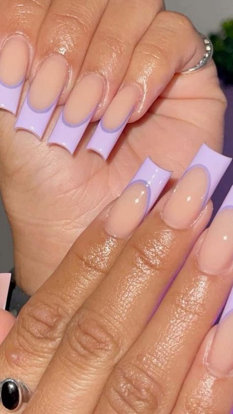 Purple Acrylic Nails, Drip Nails, French Tip Acrylic Nails, Simple Acrylic Nails, Classy Acrylic Nails, Dope Nail Designs, Short Square Acrylic Nails, Long Acrylic Nails Coffin, Acrylic Nails Coffin Pink