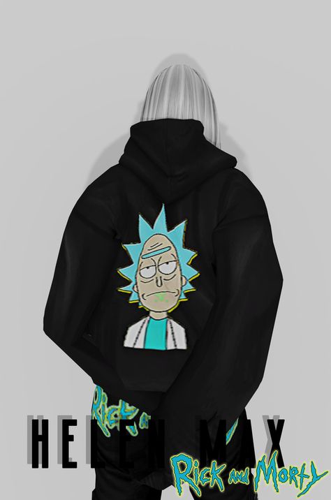 𝐇𝐞𝐥𝐞𝐧 𝐌𝐚𝐱 𝐑𝐢𝐜𝐤 𝐚𝐧𝐝 𝐌𝐨𝐫𝐭𝐲 | Helen Max on Patreon Sims 4 Cc Rick And Morty, Ts4 Cc Hoodie, Ts4 Cc Patreon Men, Sims 4 Cc Finds Male, Rick And Morty Hoodie, Male Hoodie, Mods Sims 4, Sims 4 Men Clothing, Sims 4 Male Clothes